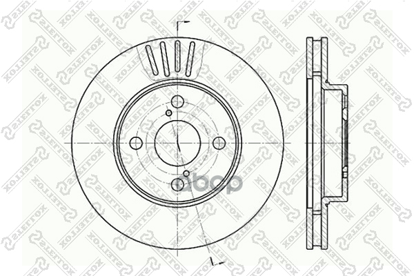 Диск тормозной передний Toyota Corolla 1.4-1.8 01> Stellox арт. 60204582VSX