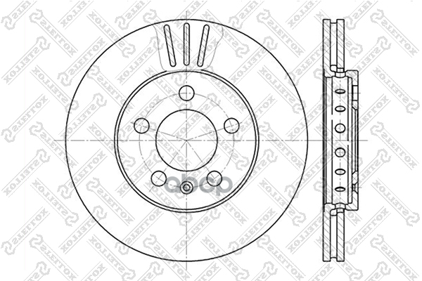 Диск тормозной передний Audi A2/A3, VW Golf/Bora 1.6 96> Stellox арт. 60204758VSX