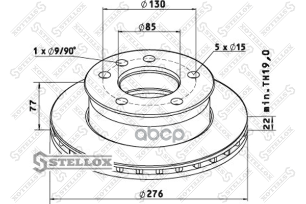 Диск Тормозной  8500730Sx Stellox арт. 8500730SX