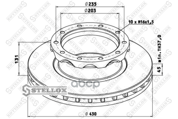 Диск Тормозной Stellox арт. 85-00752-SX