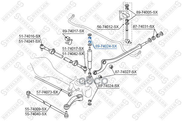 Втулка Амортизатора Переднего Nissan Patrol Y60 87> Stellox 89-74024-Sx Stellox арт. 8974024_SX