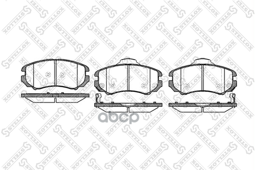 Колодки дисковые п. с антискр. пл. Hyundai Sonata IV 2.0i/2.7 01>/ STELLOX 964 002B-SX Stellox арт. 964002B_SX