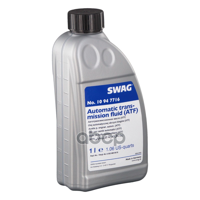 Трансмиссионное Масло Atf 1Л (Желтое) 10947716 Swag арт. 10947716