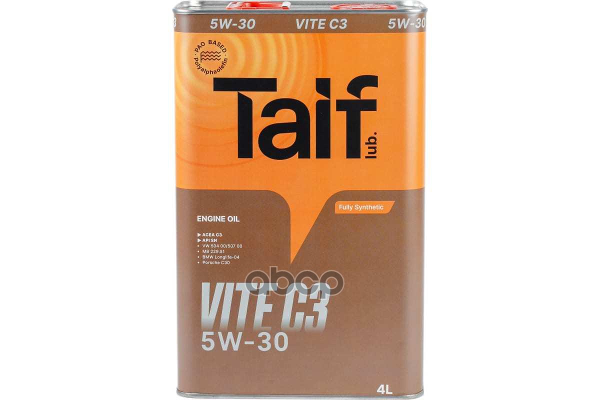 TAIF Lubricants Масло Моторное Vite C3 5W30 Синт.4л Taif