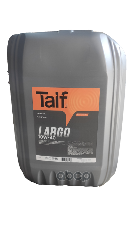 TAIF Lubricants Масло Моторное Largo 10W40 П/Синт.20л Taif