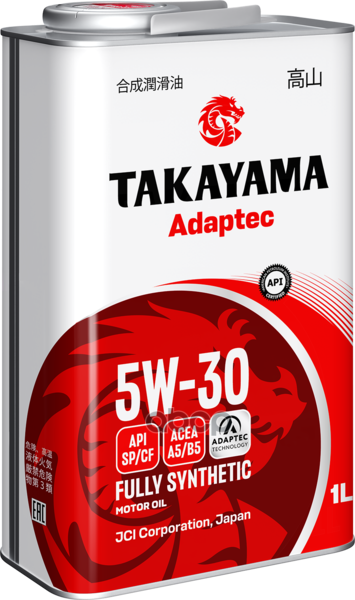 TAKAYAMA Масло моторное Adaptec A5/B5 5W30 синт.1л TAKAYAMA 322126
