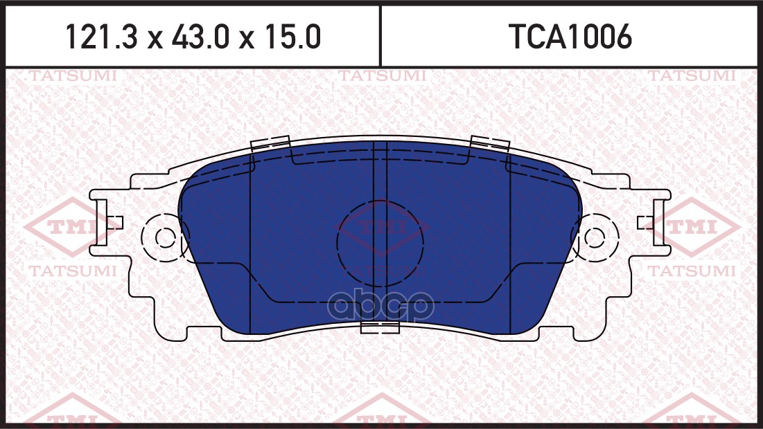 Колодки тормозные дисковые задние LEXUS RX 15- TCA1006 TATSUMI арт. TCA1006