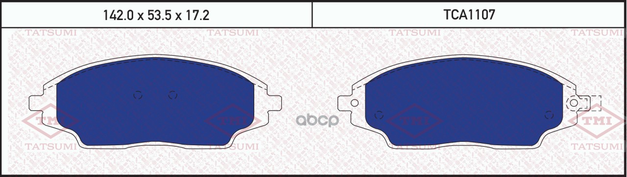 Колодки тормозные дисковые передние TATSUMI арт. TCA1107