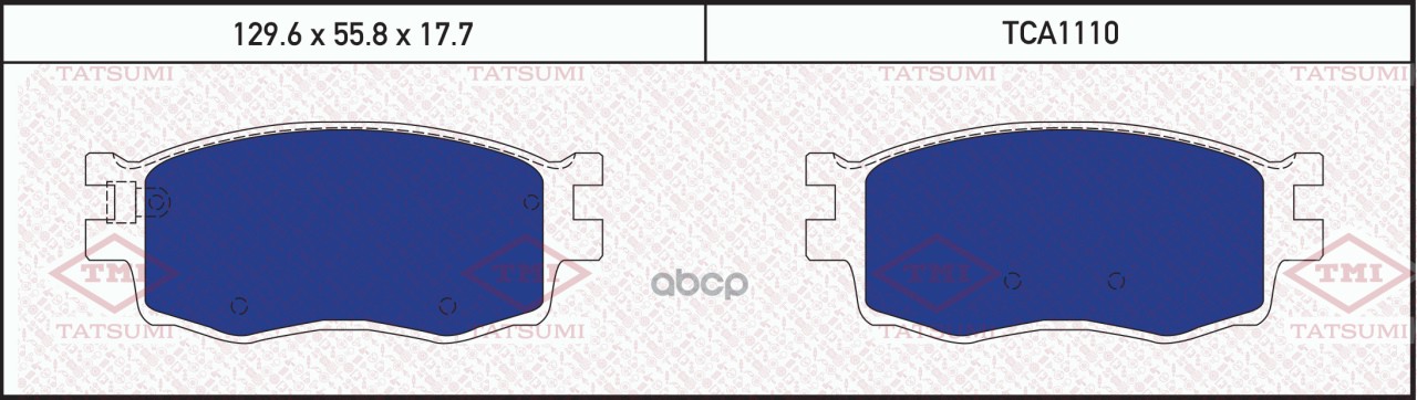Колодки тормозные дисковые передние TATSUMI арт. TCA1110