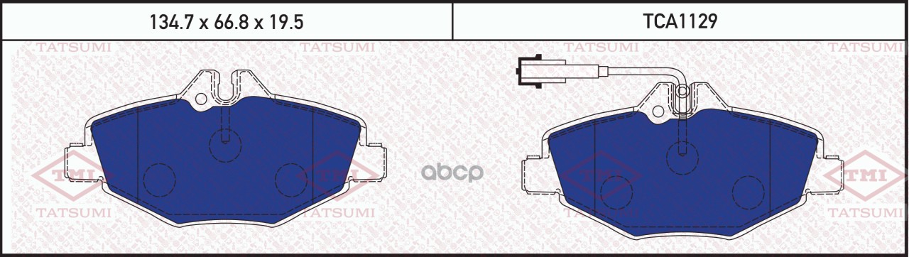 Колодки Тормозные Дисковые Mercedes W211 02-> TATSUMI арт. TCA1129