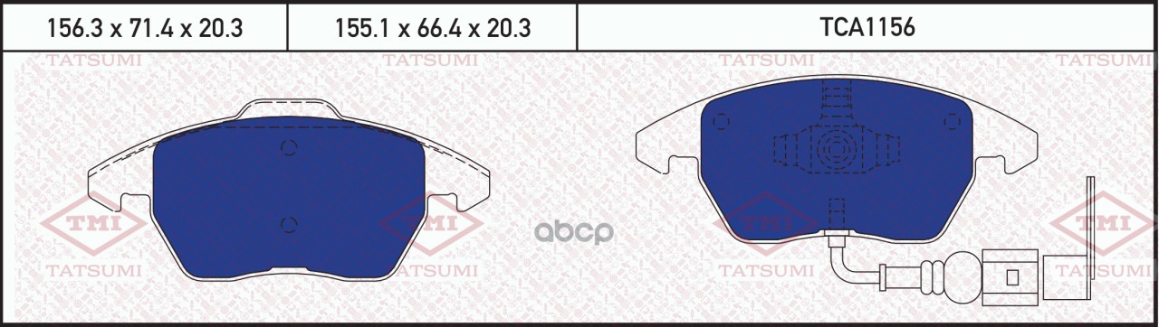 Колодки тормозные дисковые передние TATSUMI арт. TCA1156
