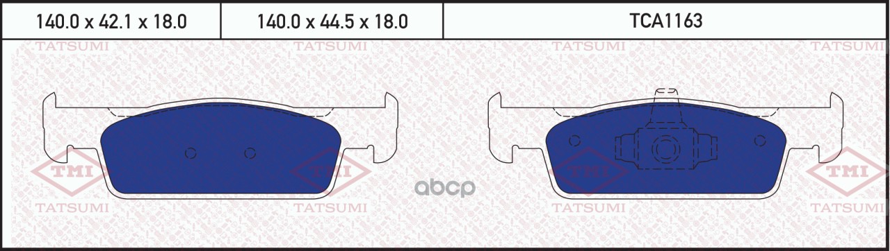 Колодки тормозные дисковые передние TATSUMI арт. TCA1163