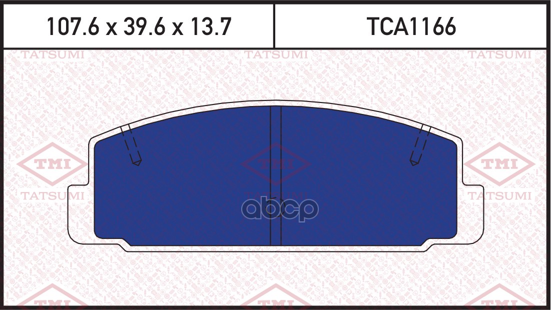 Колодки тормозные дисковые задние TATSUMI арт. TCA1166