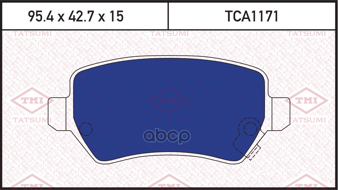Колодки тормозные дисковые задние OPEL Astra/Meriva/Zafira 04- TCA1171 TATSUMI арт. TCA1171