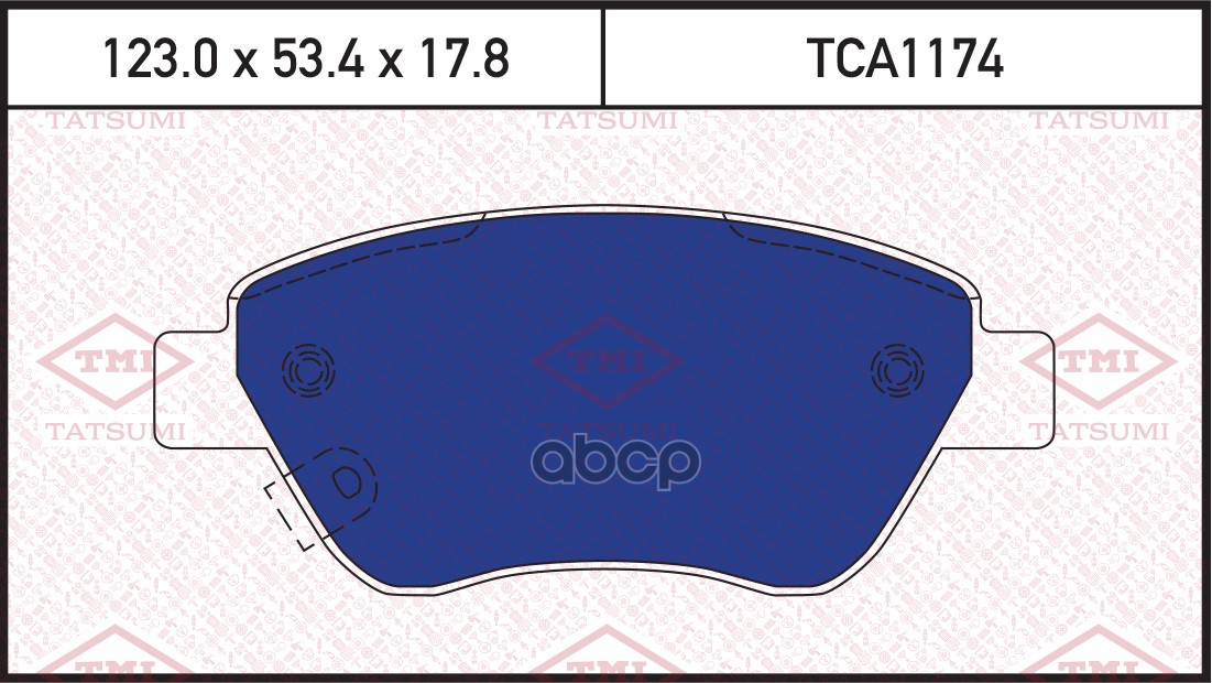 Колодки тормозные дисковые передние OPEL Corsa 06- TCA1174 TATSUMI арт. TCA1174