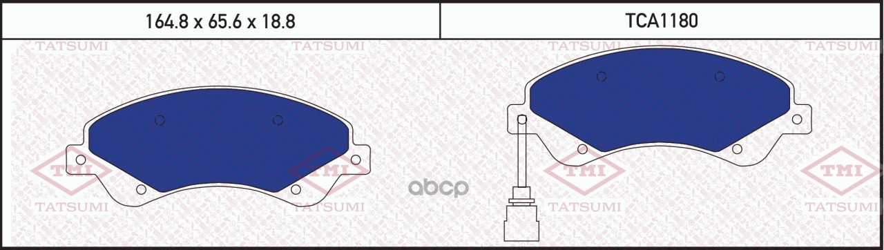 Колодки тормозные дисковые передние TATSUMI арт. TCA1180