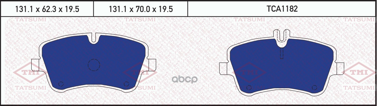 Колодки Тормозные Дисковые | Перед | TATSUMI арт. TCA1182