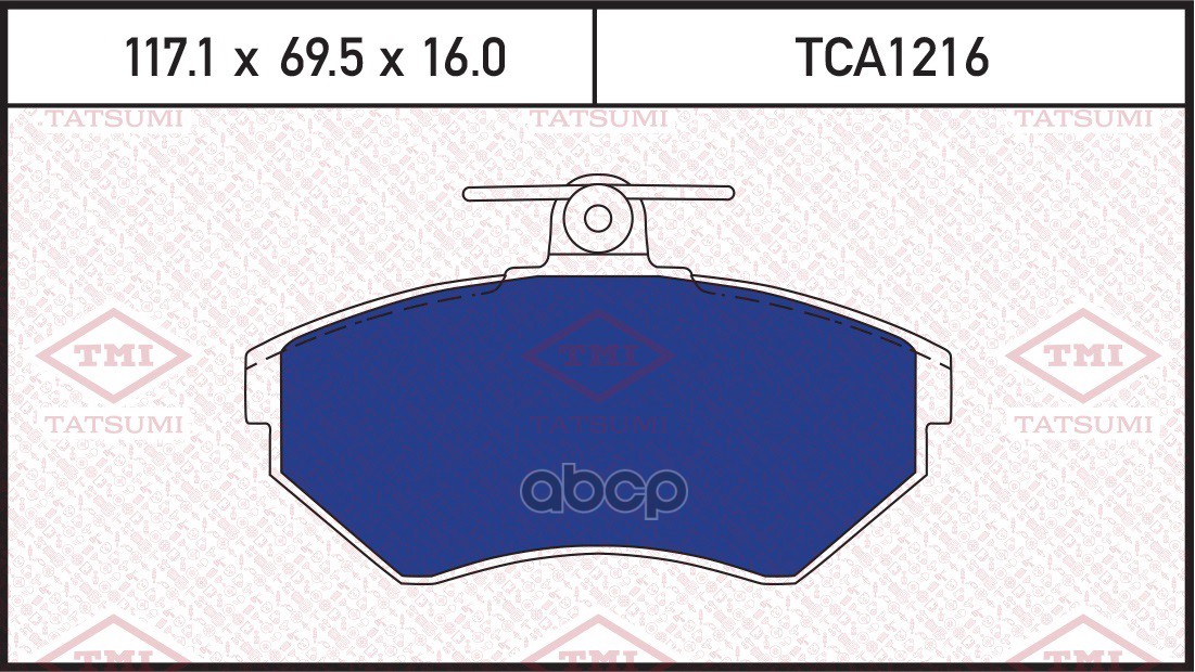 Колодки тормозные дисковые передние TATSUMI арт. TCA1216