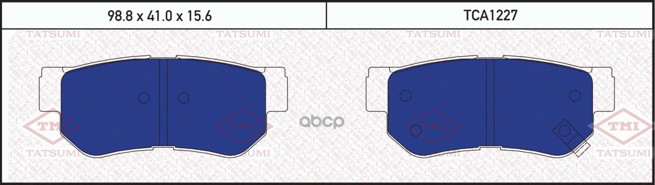 Колодки тормозные дисковые задние TATSUMI арт. TCA1227