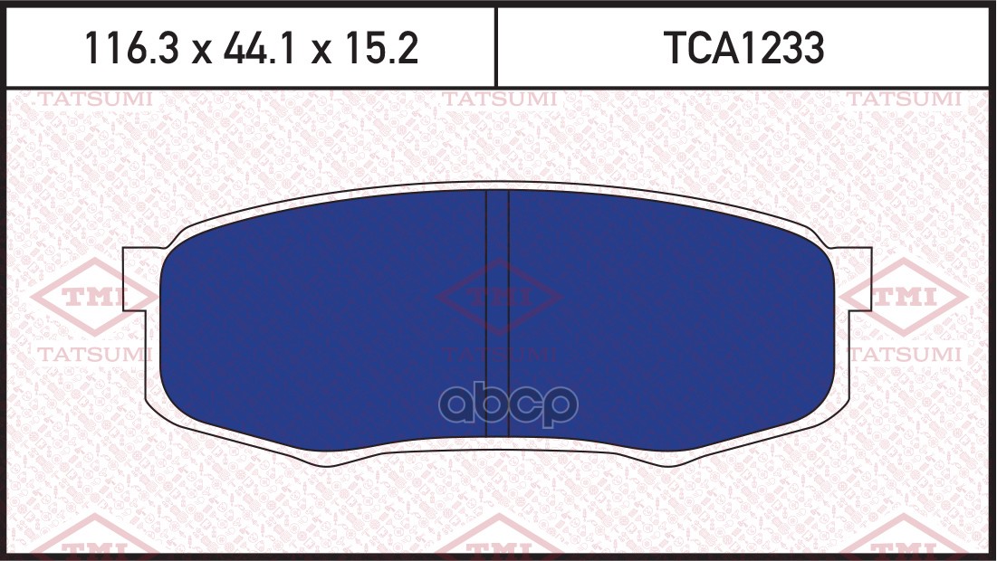 Колодки тормозные дисковые задние TATSUMI арт. TCA1233