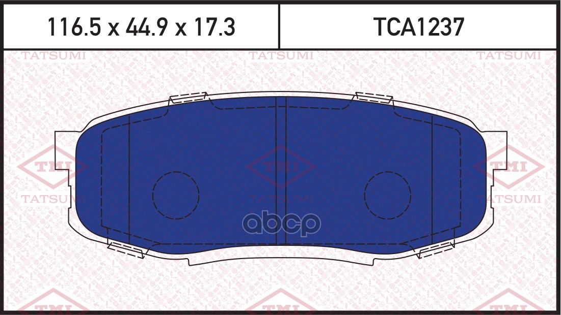 Колодки тормозные дисковые задние TOYOTA Land Cruiser 07- TCA1237 TATSUMI арт. TCA1237
