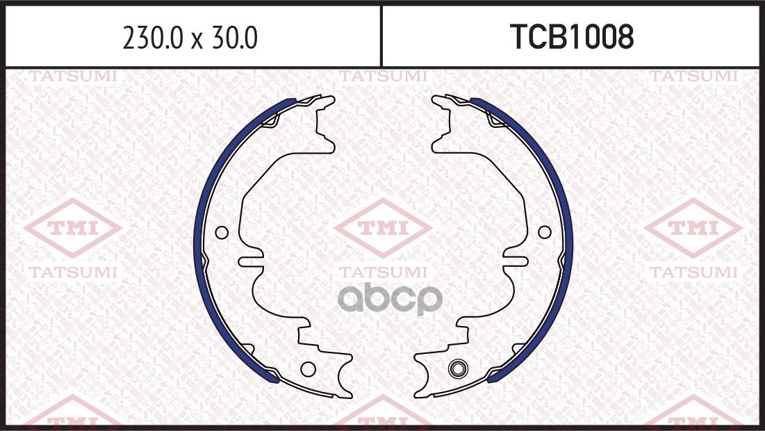 Колодки тормозные барабанные TOYOTA Land Cruiser 75-LEXUS GX/LX 01- TCB1008 TATSUMI арт. TCB1008