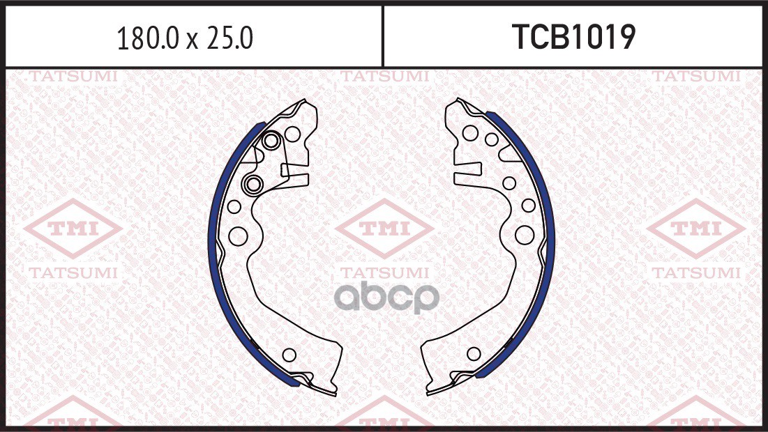 Колодки тормозные барабанные TATSUMI арт. TCB1019
