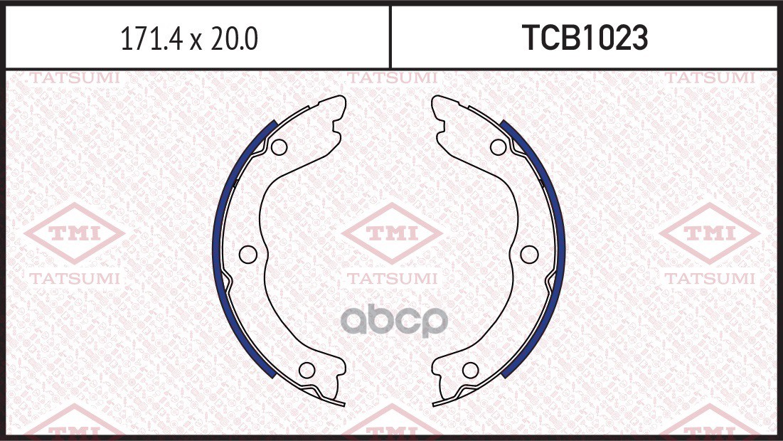 Колодки тормозные барабанные TATSUMI арт. TCB1023