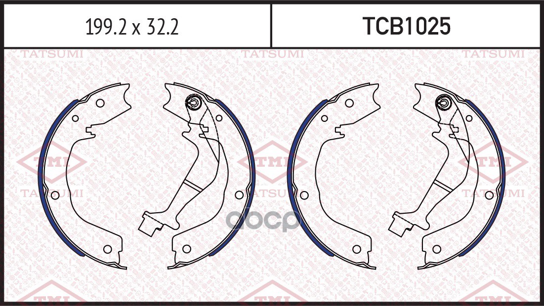 Колодки тормозные барабанные TATSUMI арт. TCB1025
