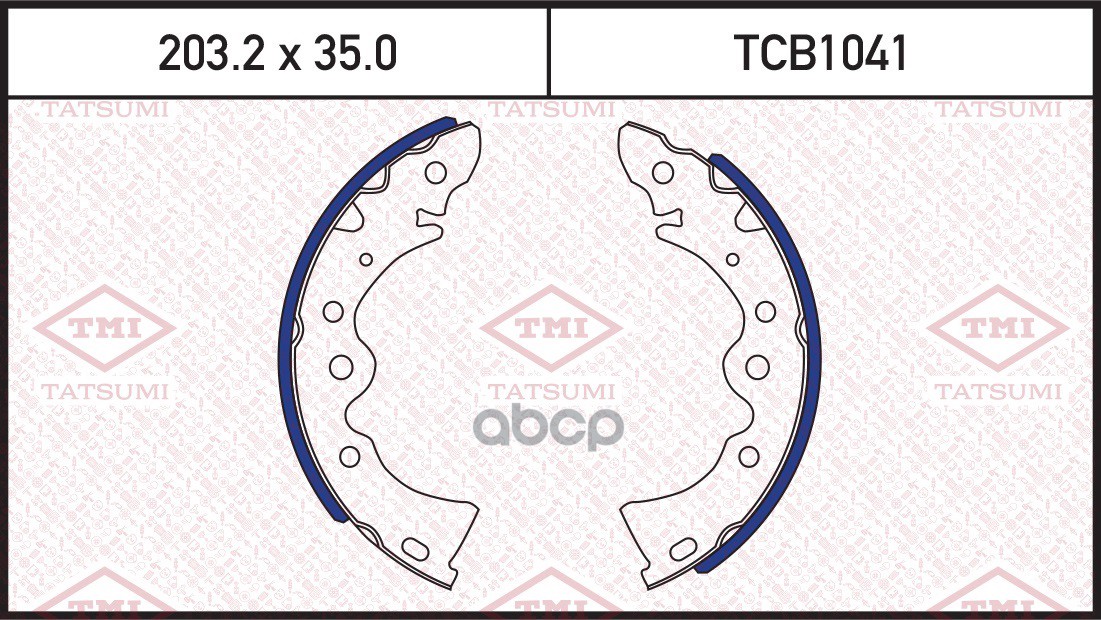 Колодки тормозные барабанные NISSAN Almera Classic 06- TCB1041 TATSUMI арт. TCB1041