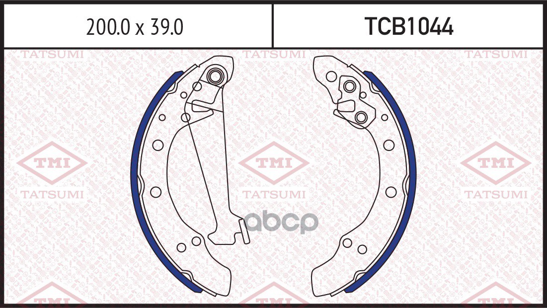 Колодки тормозные барабанные TATSUMI арт. TCB1044