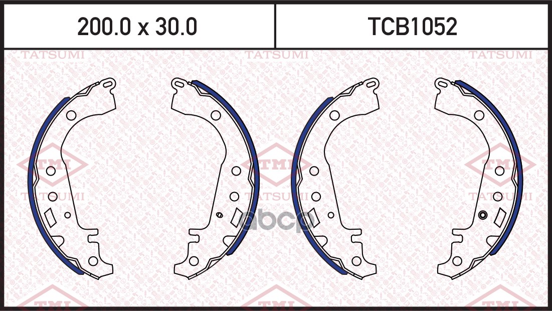 Колодки тормозные барабанные TATSUMI арт. TCB1052