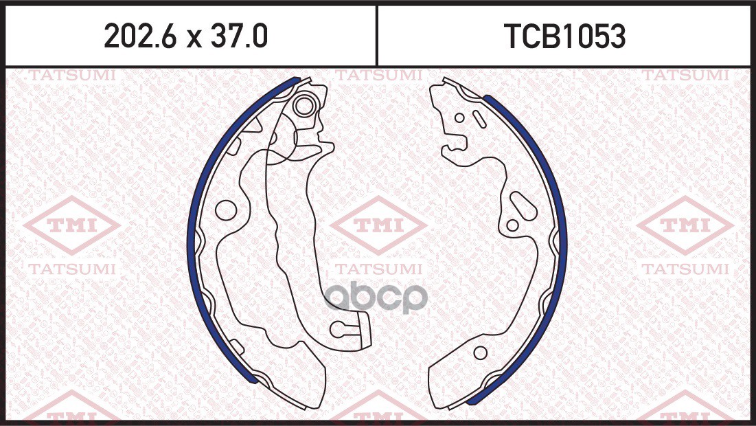 Колодки тормозные барабанные TATSUMI арт. TCB1053
