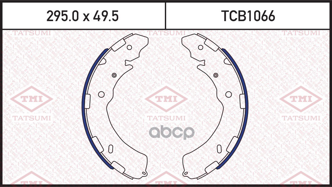 Колодки тормозные барабанные MITSUBISHI L200 05-SUBARU Legacy/Outback 09- TCB1066 TATSUMI арт. TCB1066