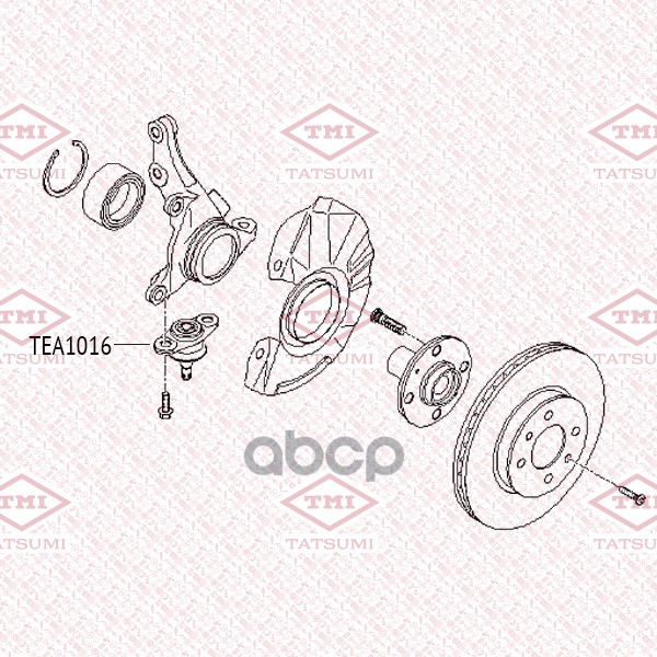 Опора шаровая нижняя L/R TATSUMI арт. TEA1016