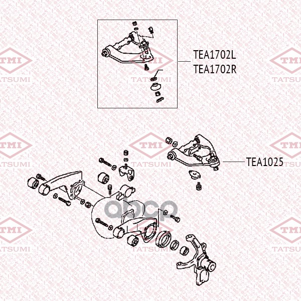 Опора шаровая верхняя L/R MITSUBISHI L200/Pajero 90- TEA1025 TATSUMI арт. TEA1025