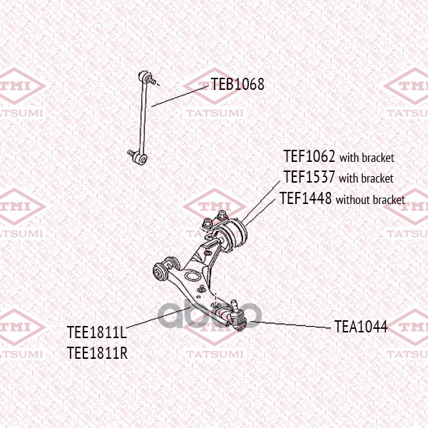 Опора шаровая нижняя L/R TATSUMI арт. TEA1044