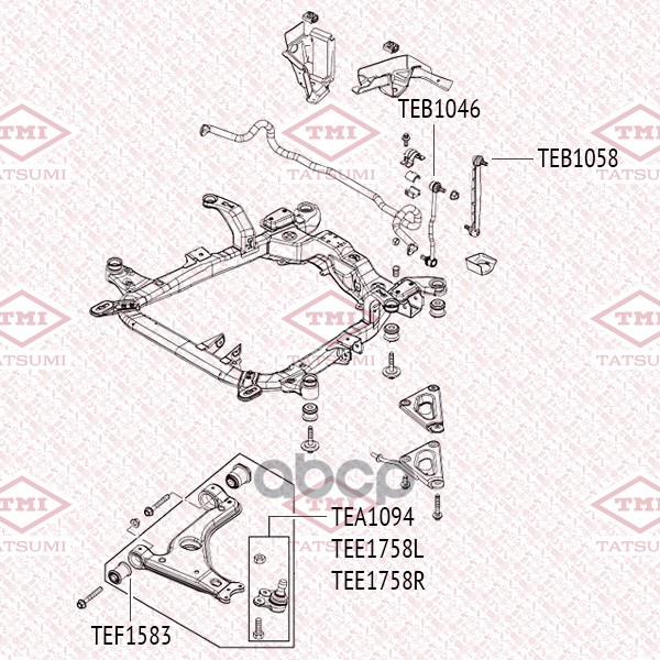 Опора шаровая нижняя L/R TATSUMI арт. TEA1094