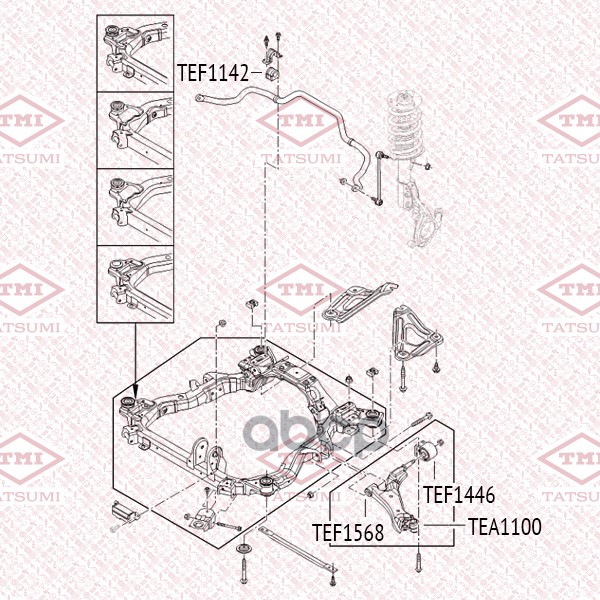 Опора шаровая нижняя L/R TATSUMI арт. TEA1100