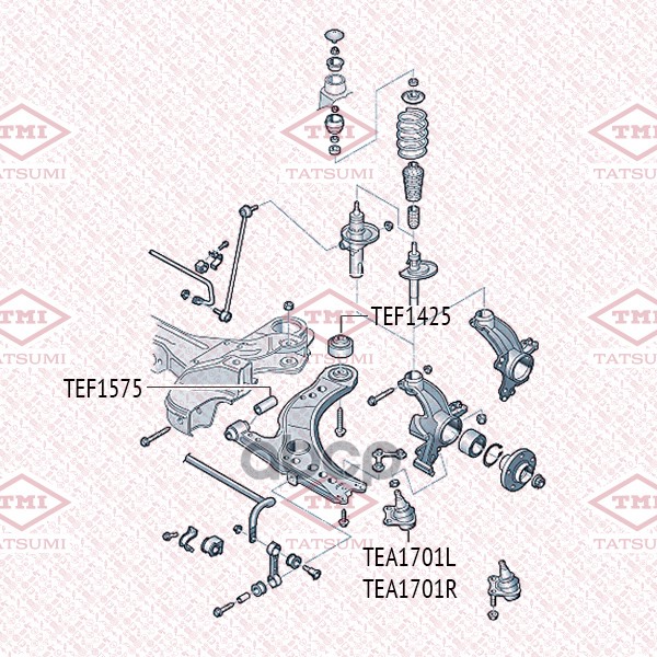 Опора шаровая нижняя L TATSUMI арт. TEA1701L