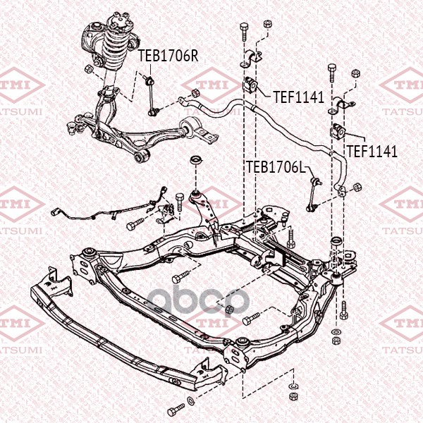 Тяга Стабилизатора Mazda 6 07-> TATSUMI арт. TEB1706L
