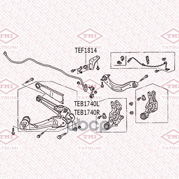 Стойка Стабилизатора | Зад Лев | TATSUMI арт. TEB1740L