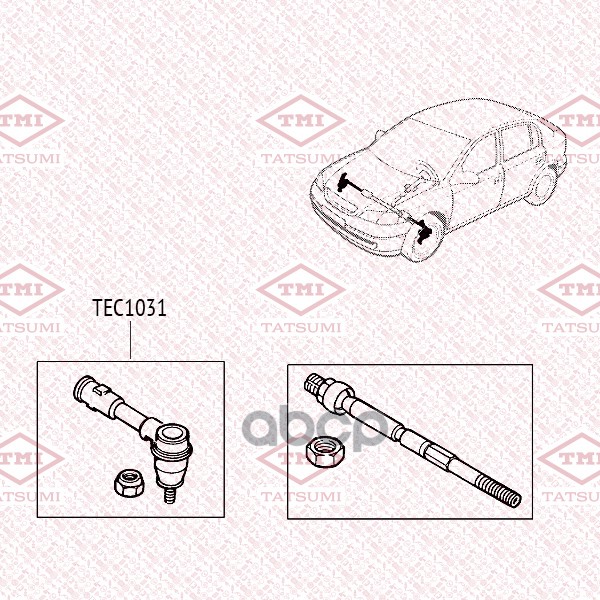Наконечник рулевой тяги L/R OPEL Astra 98- TEC1031 TATSUMI арт. TEC1031