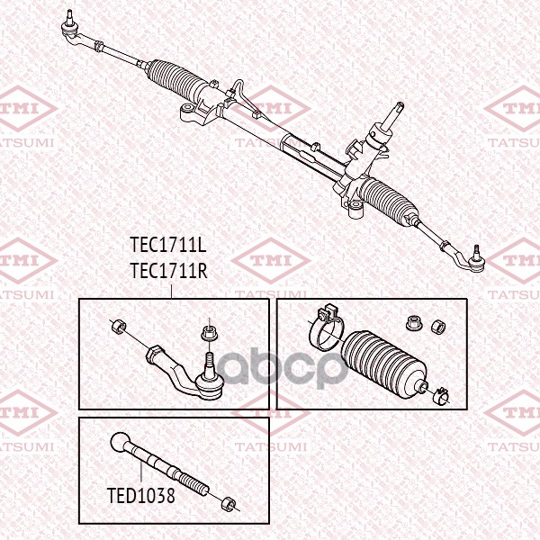 Наконечник рулевой тяги R TATSUMI арт. TEC1711R