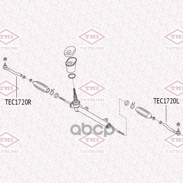 Наконечник рулевой тяги R NISSAN Micra/Note/Tiida 03-> TATSUMI TEC1720R TATSUMI арт. TEC1720R