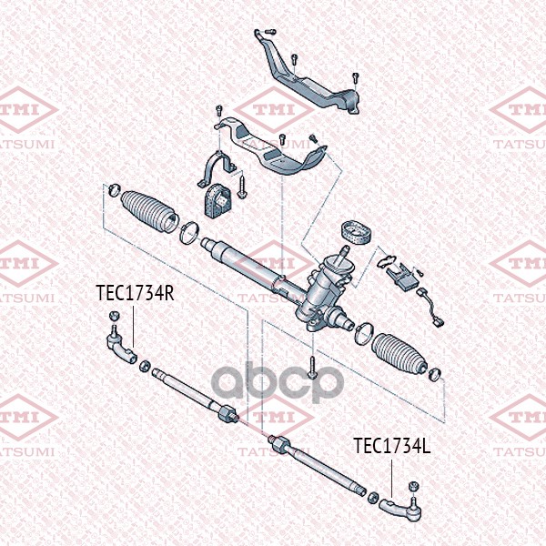Наконечник рулевой тяги L TATSUMI арт. TEC1734L