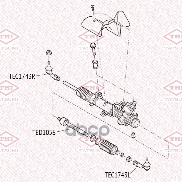 Тяга рулевая L/R TATSUMI арт. TED1056