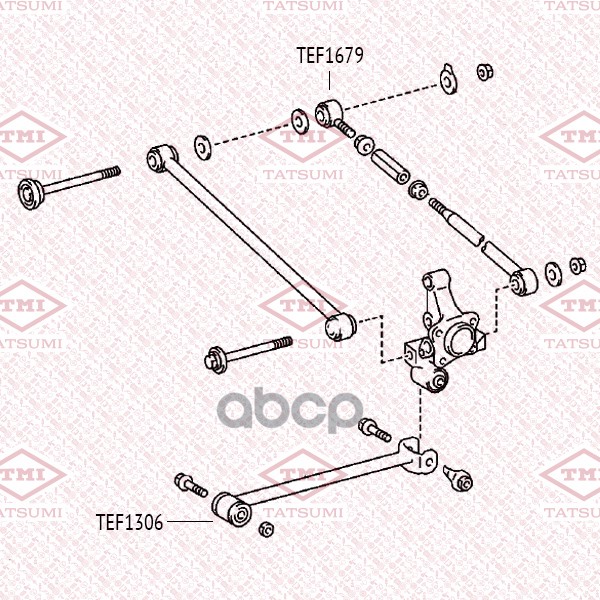 Сайлентблок Заднего Продольного Рычага Toyota Camry/Gracia/Vista/Carina/Corona/Caldina 92- Tef1306 TATSUMI арт. TEF1306