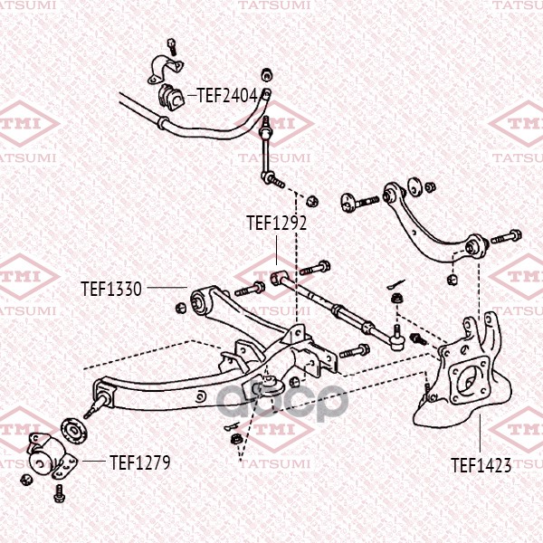 Сайлентблок Нижнего Рычага | Зад Прав/Лев | TATSUMI арт. TEF1330