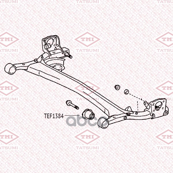 Сайлентблок задней балки TATSUMI арт. TEF1384